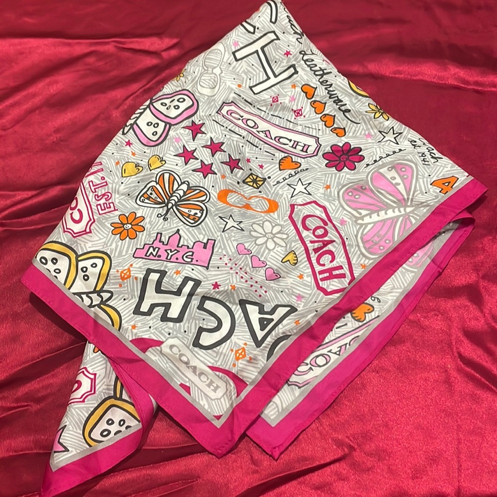 Coach signature bandeau scarf twilly
